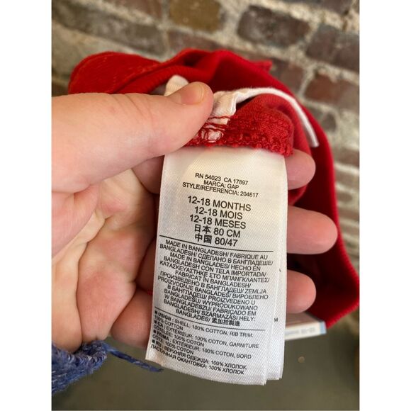 babyGAP Red Corduroy Pull-on Pants Baby/Toddler Size 12-18 Months NWT - Picture 6 of 9